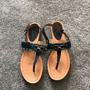 Coach Navy Patterned Sandal